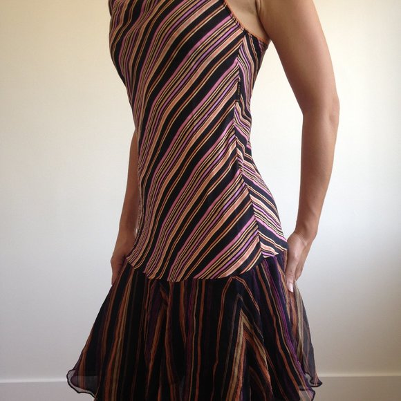 AXARA Paris - Silk Asymmetrical Dress - Picture 9 of 16